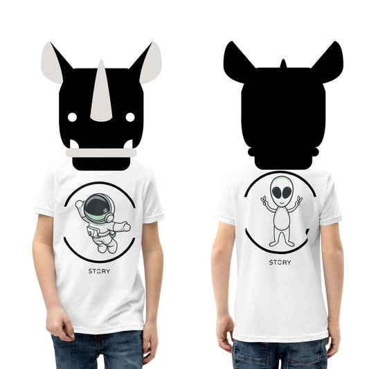 Astronaut & Alien Kids/Teen T-Shirt