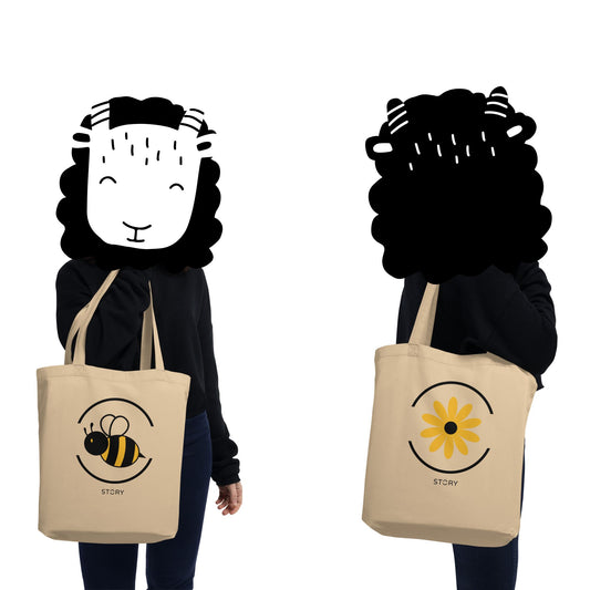 Bee & Flower Eco Tote Bag
