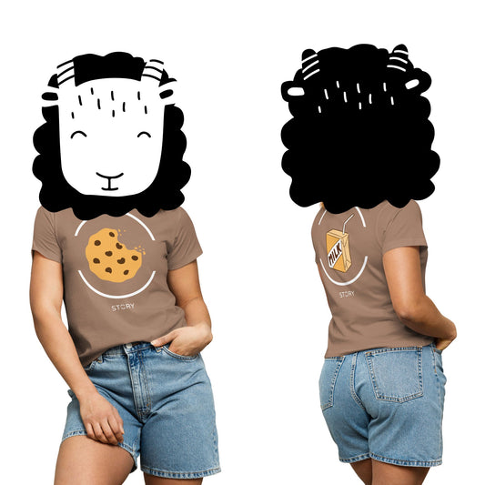 Cookie & Milk Women’s High-Waisted T-Shirt