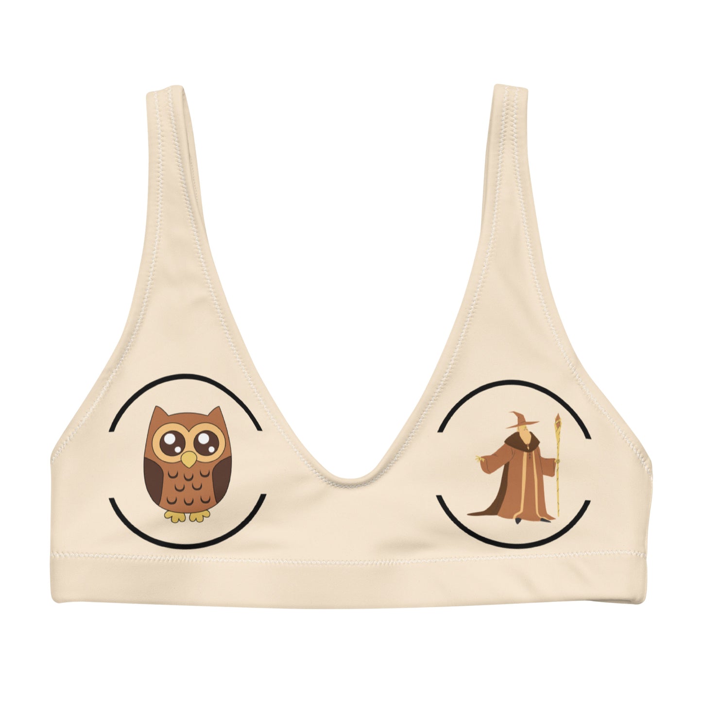 Owl & Wizard Recycled Padded Bikini Top