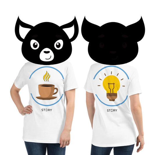 Coffee & Idea Bulb Unisex Organic Cotton T-Shirt