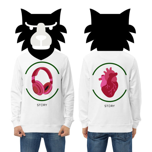 Music & Heart Unisex Organic Cotton Sweatshirt