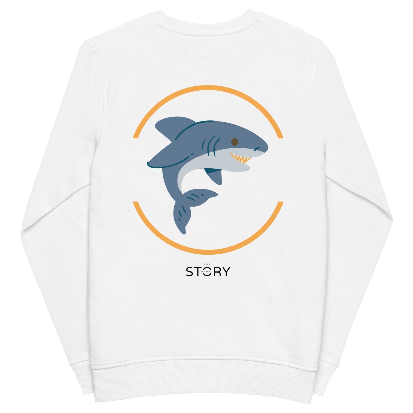 Scuba Diver & Shark Unisex Organic Cotton Sweatshirt